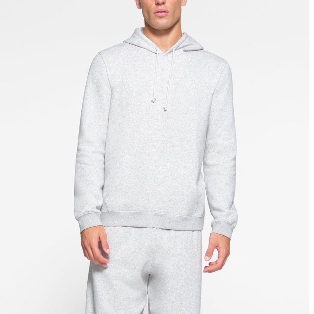 SKIMS Men’s Fleece Lounge Hoodie Light Heather Grey Sz. L SOLD OUT